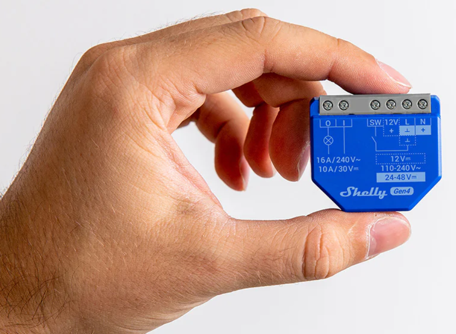 Shelly 1 GEN4 interruptor inteligente contacto libres de potencial domótico. Conectividad WIFI, Zigbee y Bluetooth